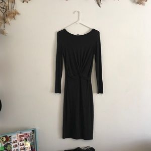 AllSaints Tie Front Midi Dress